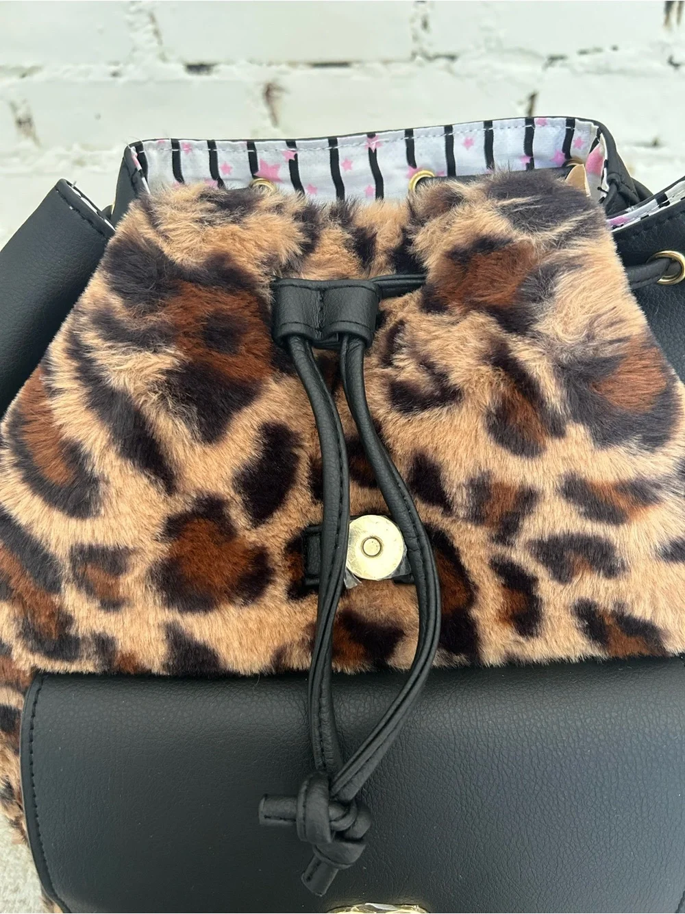 LUV Betsey Johnson Cat Faux Leather Backpack NWT